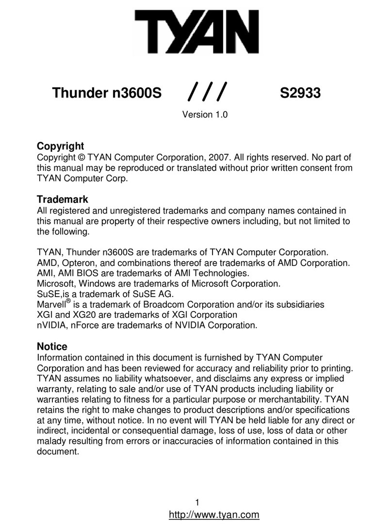 TYAN THUNDER N3600S manual&nbsp;