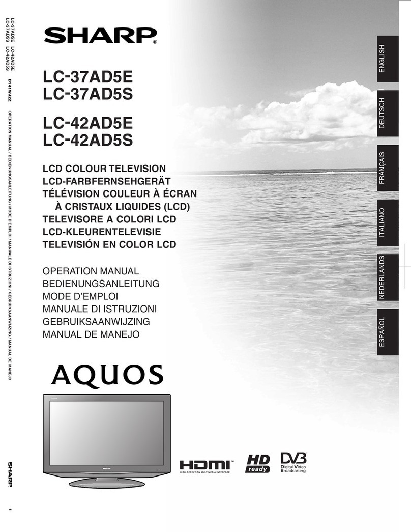 Sharp AQUOS LC-37AD5E User manual