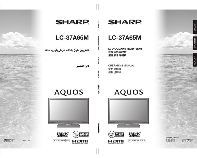 Sharp AQUOS LC-37A65M User manual