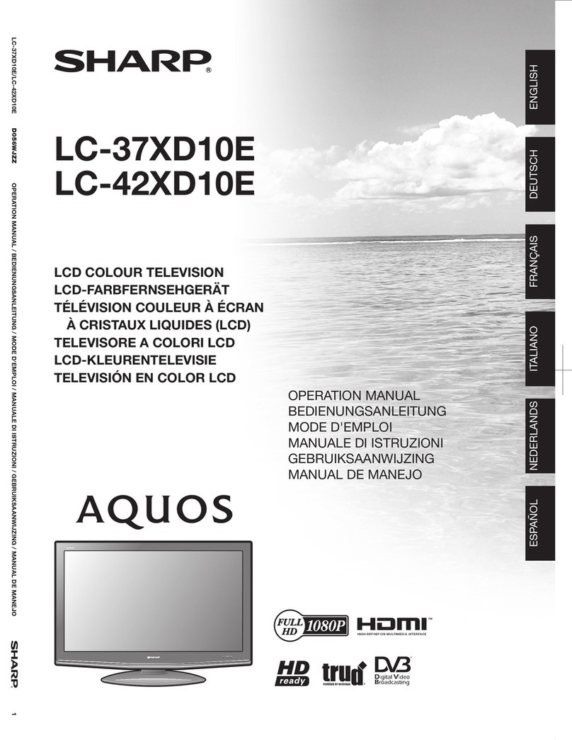 Sharp AQUOS LC-37XD10E User manual