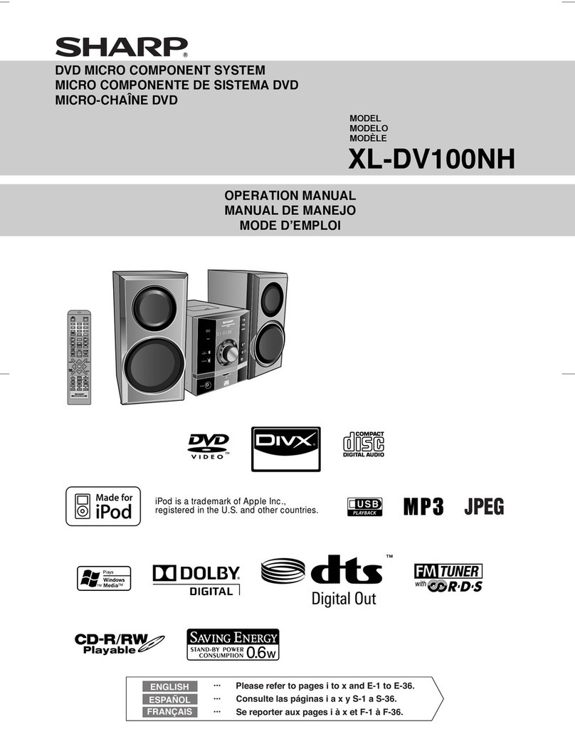 Sharp XL-DV100NH Operation manual