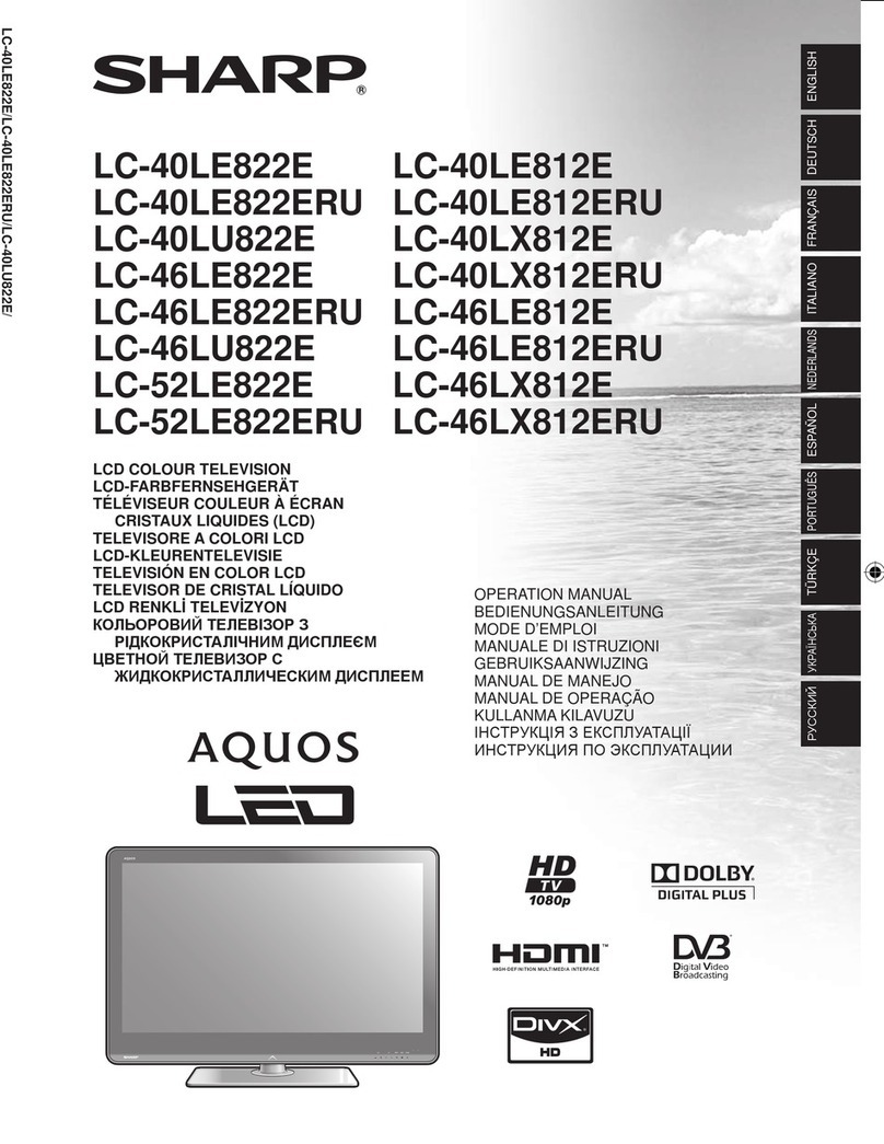 Sharp AQUOS LC-40LE822E User manual
