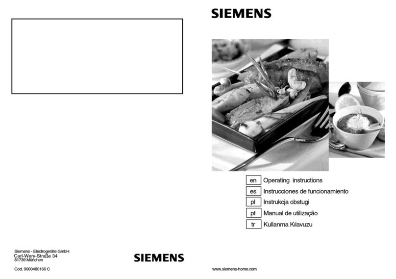 Siemens Gas hob User manual Siemens Gas hob User manual