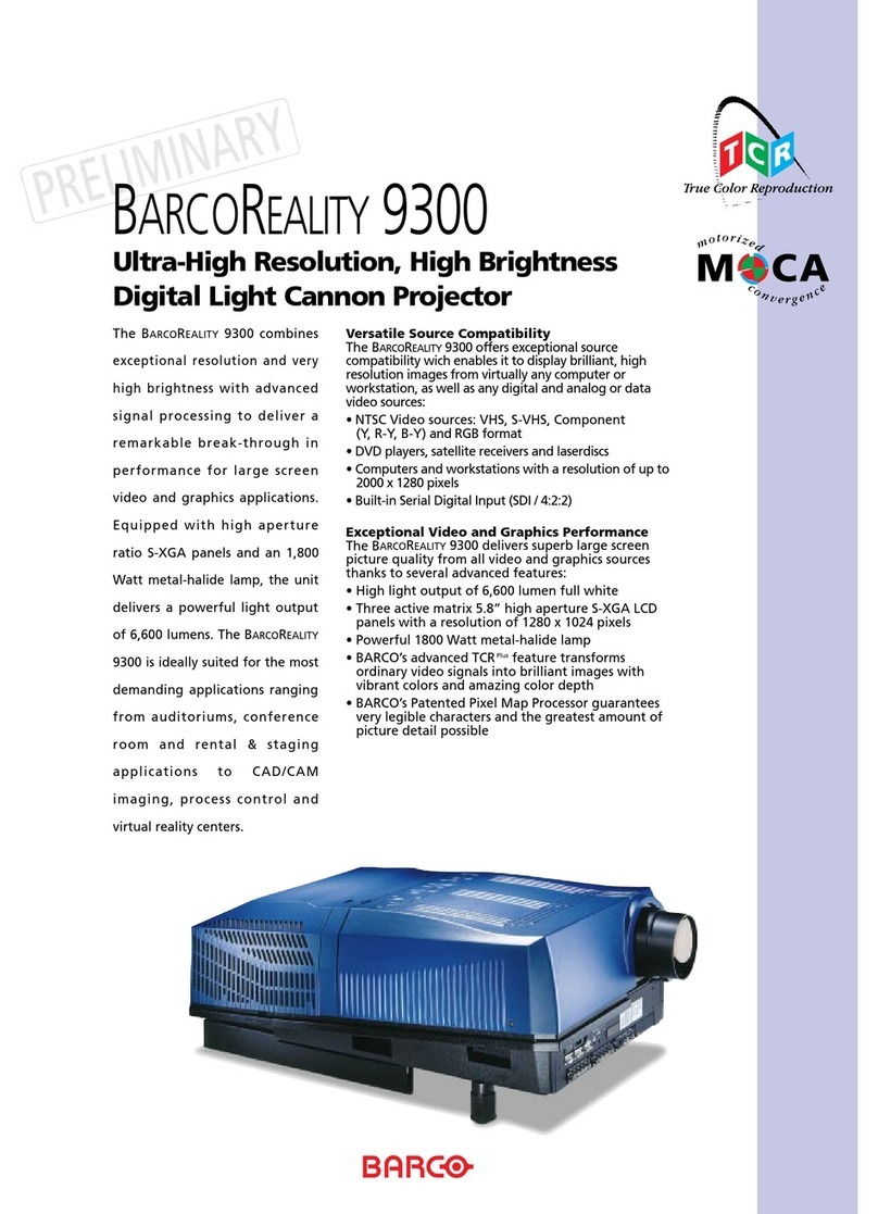 Barco REALITY 9300 User manual