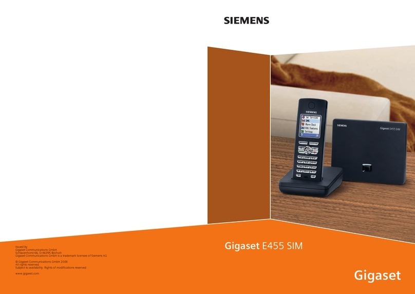 Siemens Gigaset E455 SIM User manual