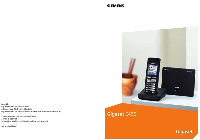 Siemens Gigaset E455 User manual Siemens Gigaset E455 User manual