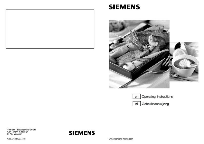Siemens Gas hob User manual