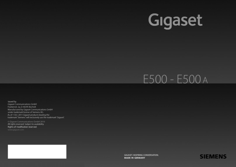 Siemens Gigaset E500A User manual Siemens Gigaset E500A User manual