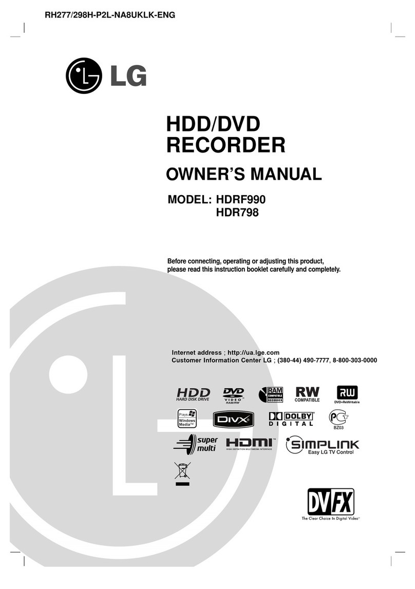 LG HDR-798 User manual