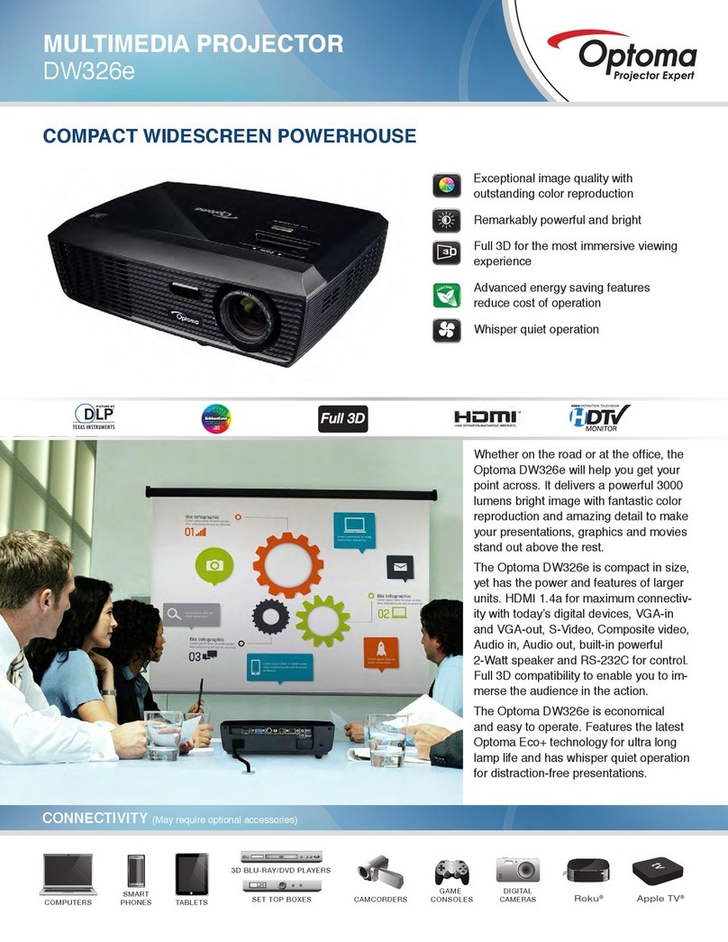 Optoma DW326e User manual