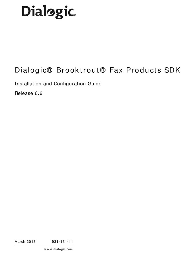 Dialogic Brooktrout Digital Board Installation and configuration guide