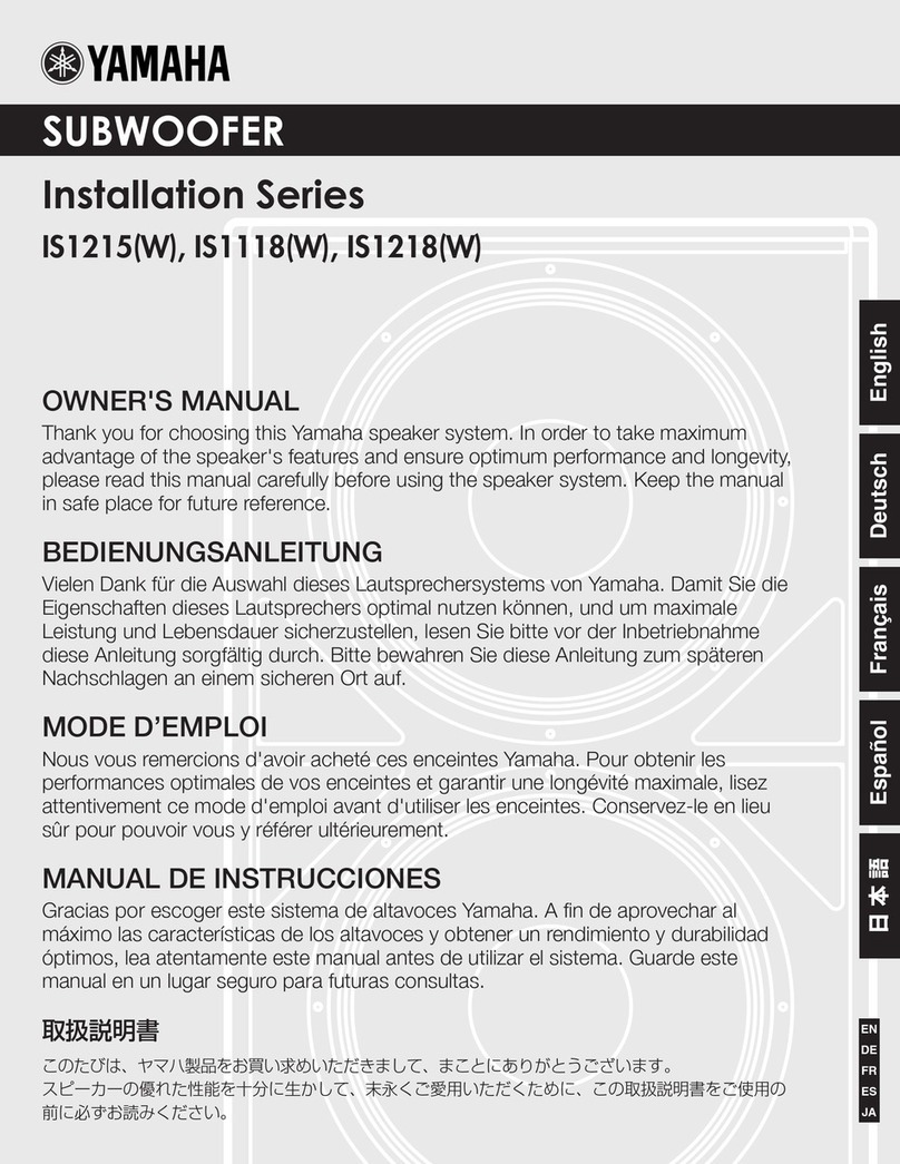 Yamaha IS1215 owner's manual