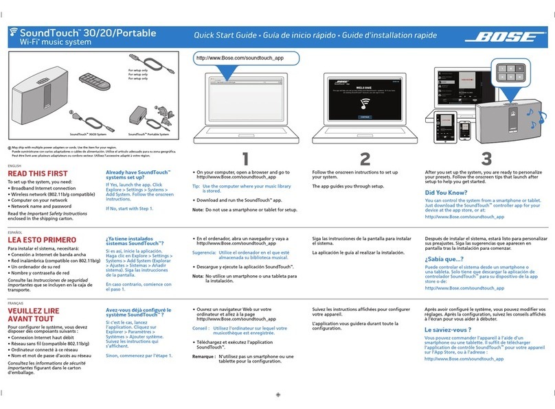 Bose SoundTouch 20 quick start guide