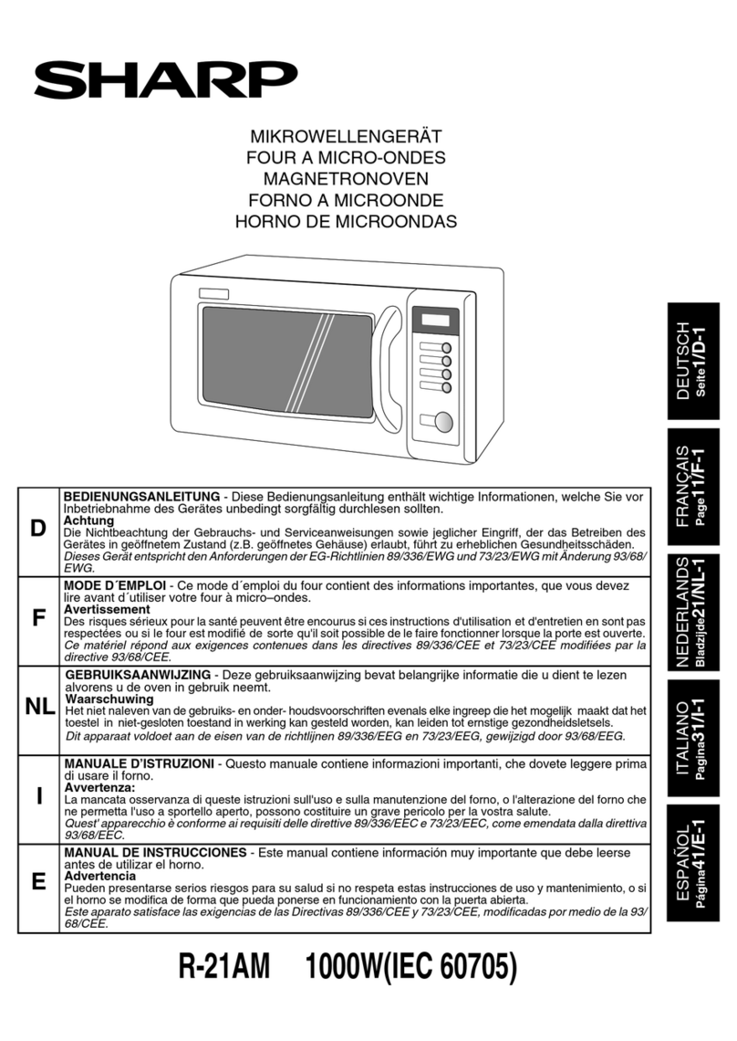 Sharp R-21AM User manual Sharp R-21AM User manual