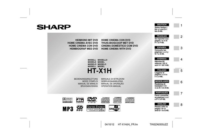 Sharp HT-X1H User manual Sharp HT-X1H User manual