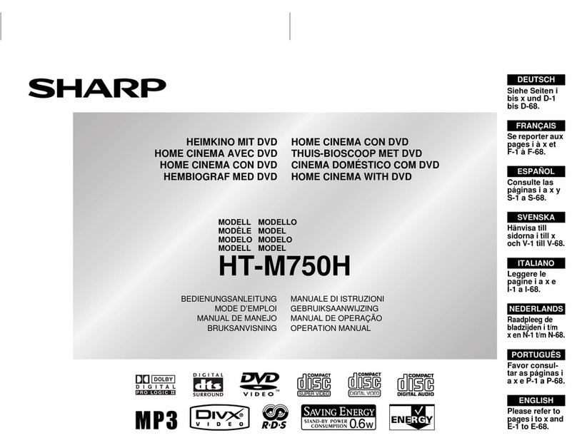 Sharp HT-M750H User manual Sharp HT-M750H User manual