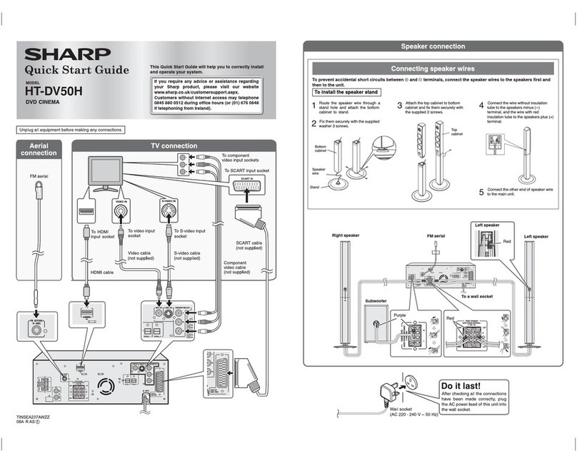 Sharp HT-DV50H User manual