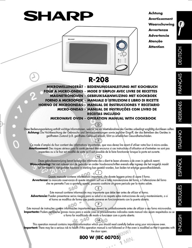 Sharp R-208 Instruction Manual