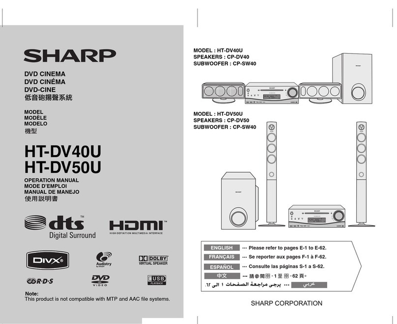 Sharp HT-DV40U User manual