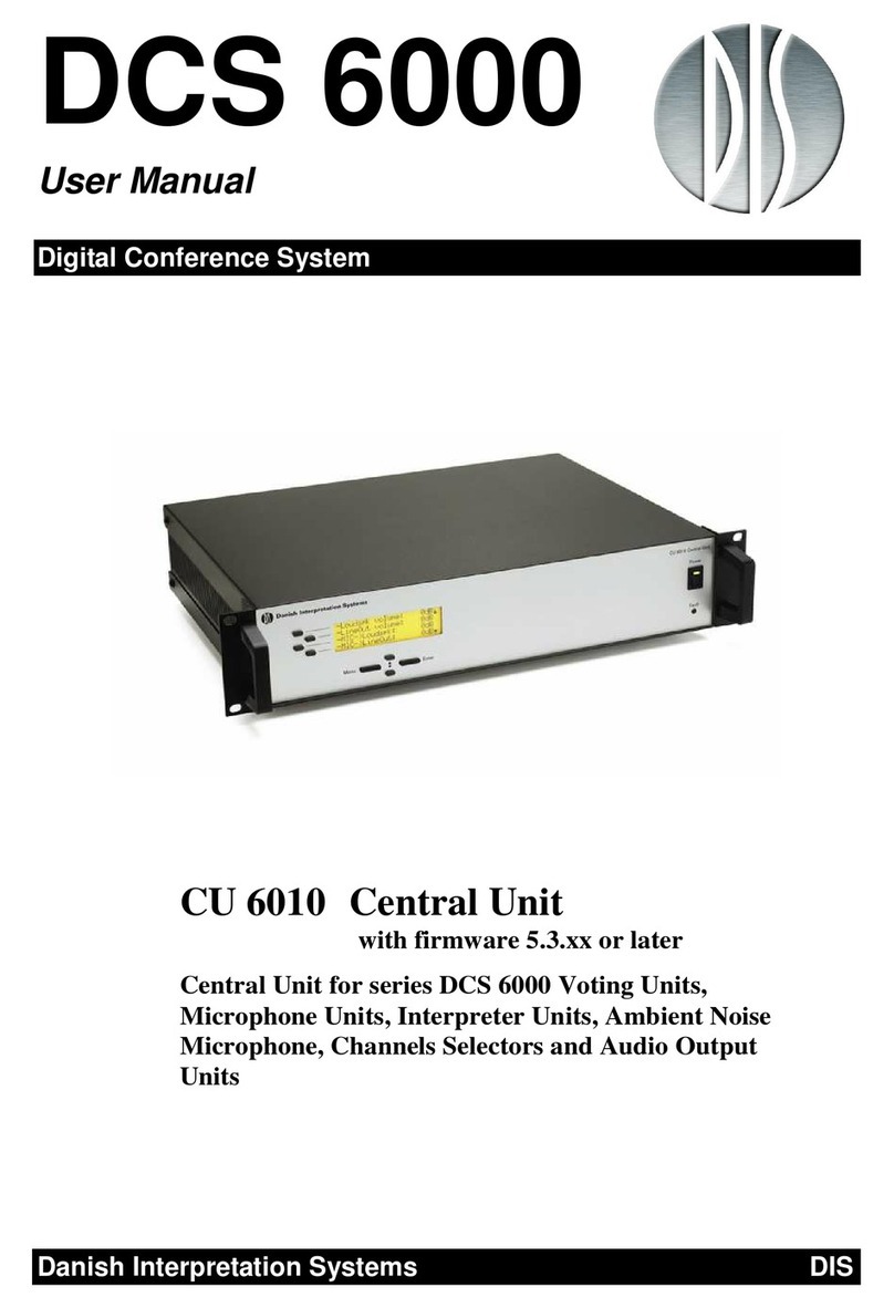 Danish Interpretation Systems DCS 6000 user manual