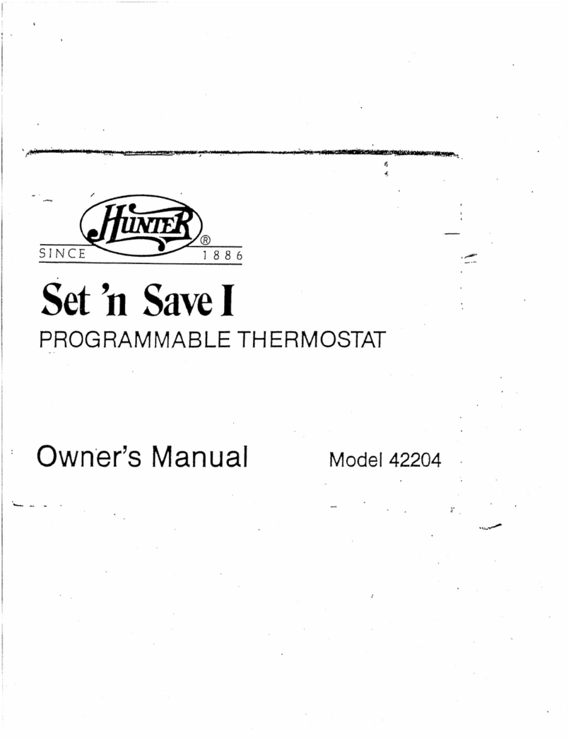 Hunter Set 'n Save I 42204 owner's manual