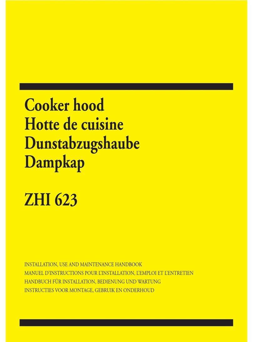 Zanussi ZHI 623 Installation, use and maintenance handbook