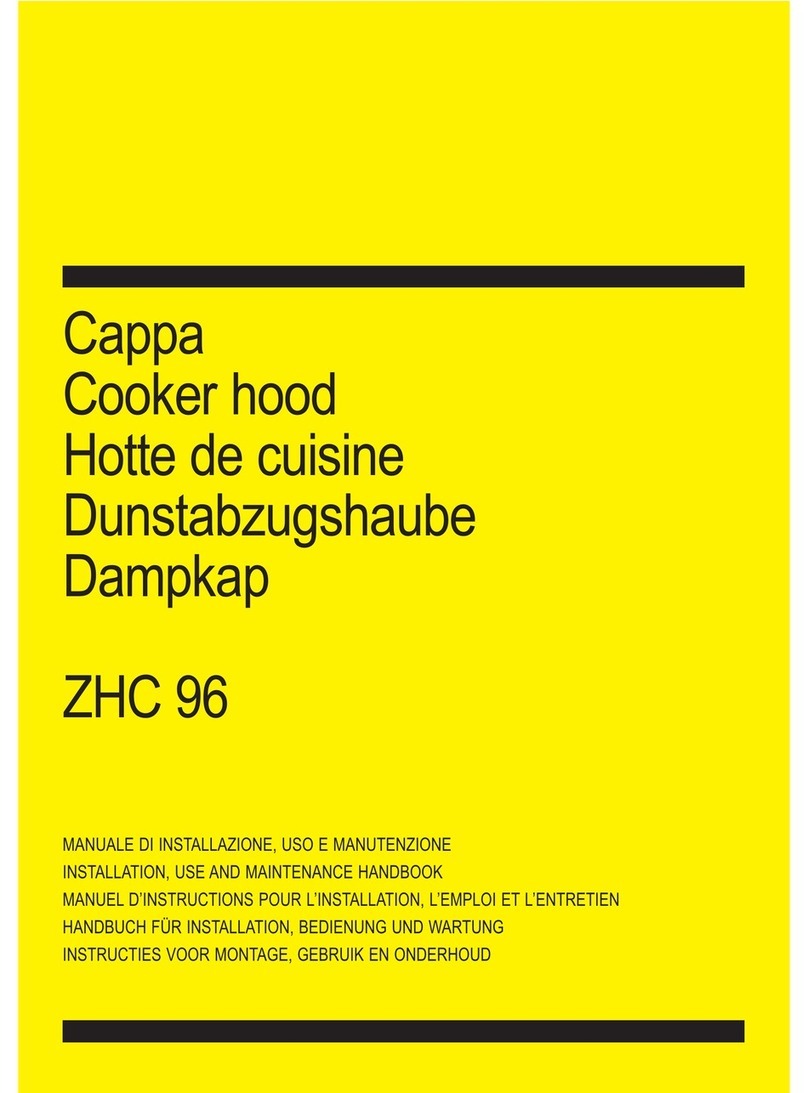 Zanussi ZHC 96 Installation, use and maintenance handbook