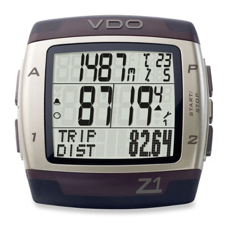 VDO Cyclecomputing Z1 User manual