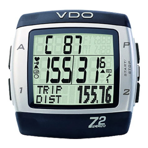 VDO Cyclecomputing Z2 User manual