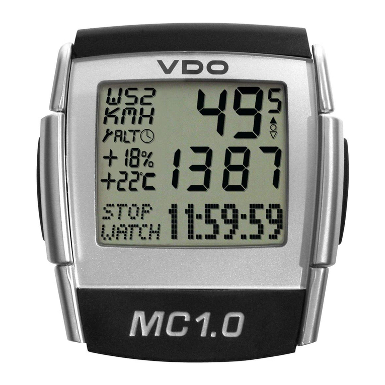 VDO Cyclecomputing MC1.0 User manual