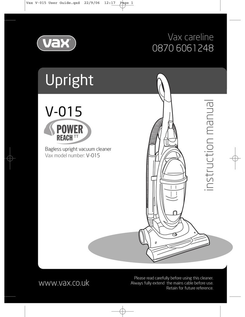 Vax Power Reach V-015 User manual Vax Power Reach V-015 User manual