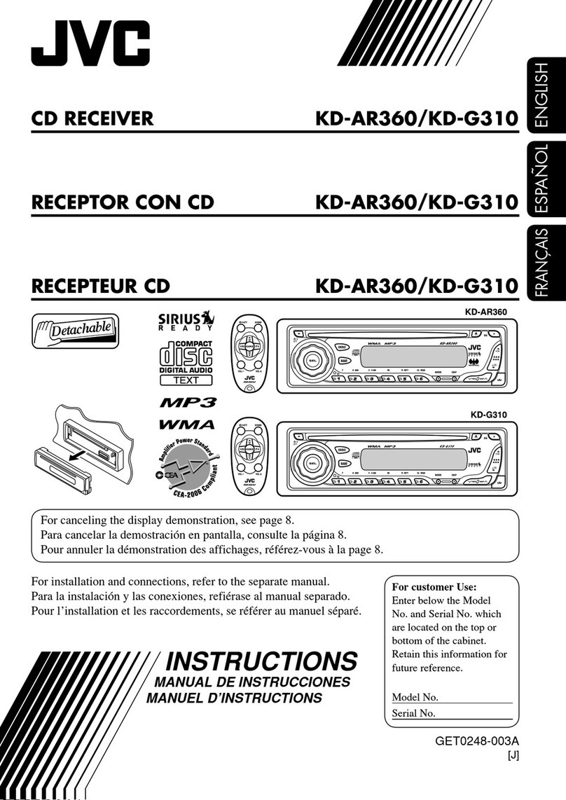JVC KD-AR360 User manual