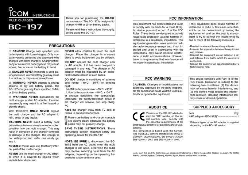 Icom BC-197 instructions