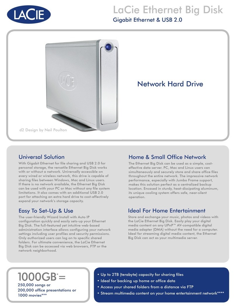 LaCie LaCie Ethernet Big Disk Information sheet