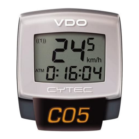 VDO Cyclecomputing C05 User manual