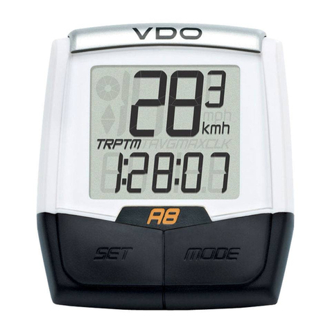 VDO Cyclecomputing A8 User manual