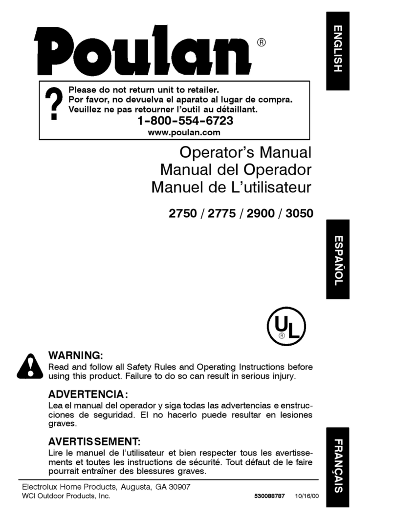 Poulan Pro 2750 Operator's manual