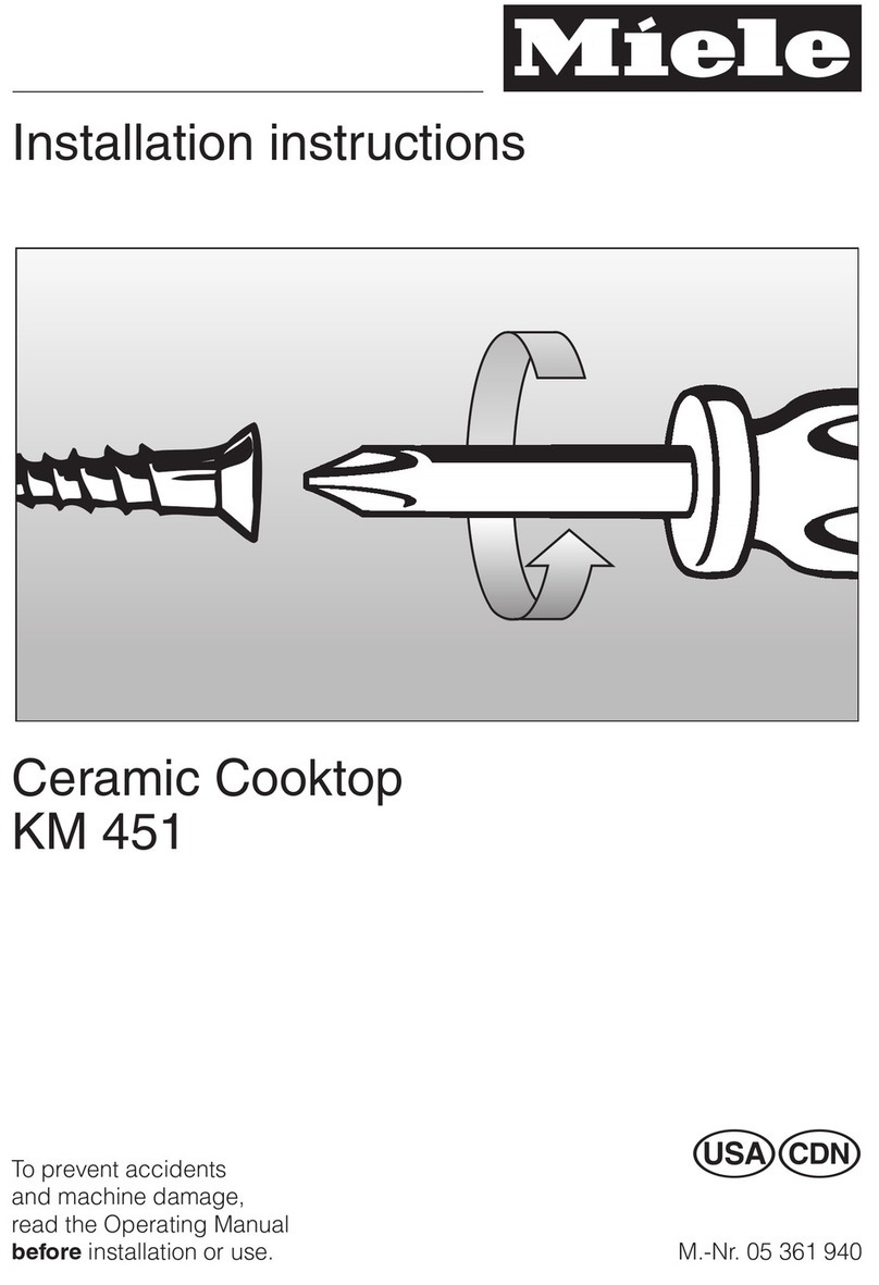 Miele KM 451 installation instructions
