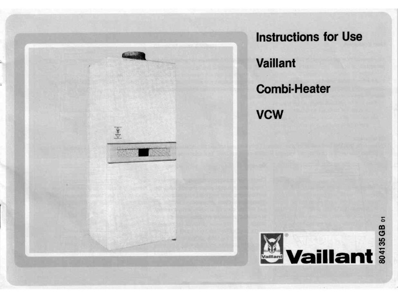 Vaillant COMBI-HEATER VCW Lnstructions for use