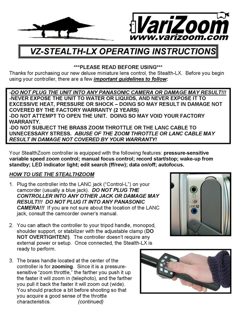 VARIZOOM VZ-STEALTH-LX operating instructions