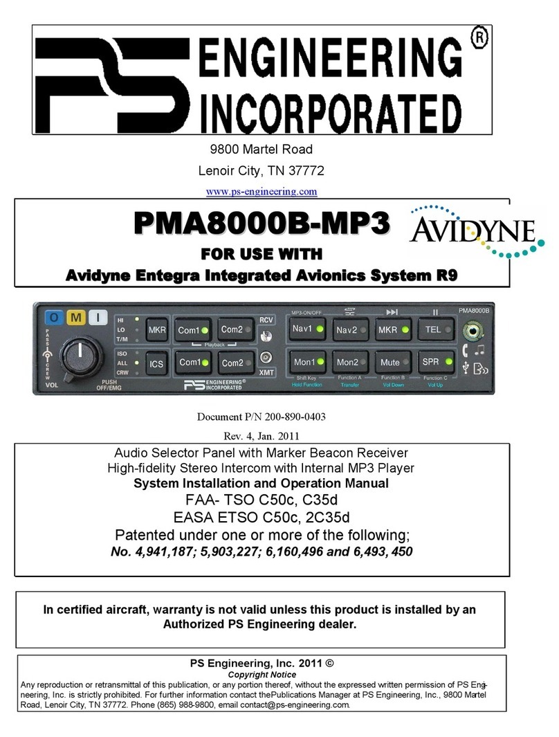 PS Engineering PMA8000B--MP3 User manual
