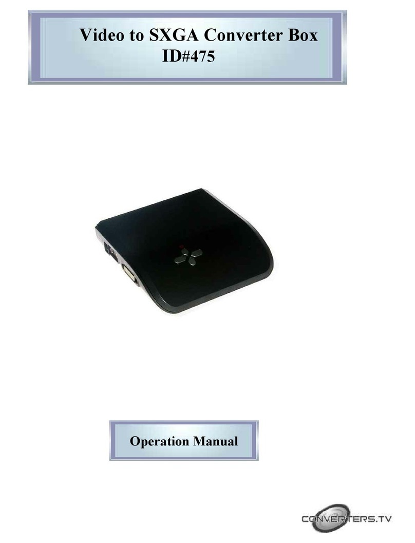 Converters.TV 475 Operation manual