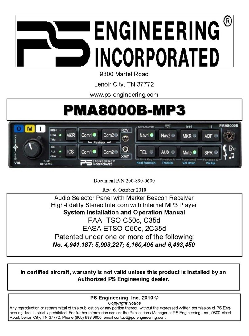 PS Engineering PMA8000B--MP3 User manual