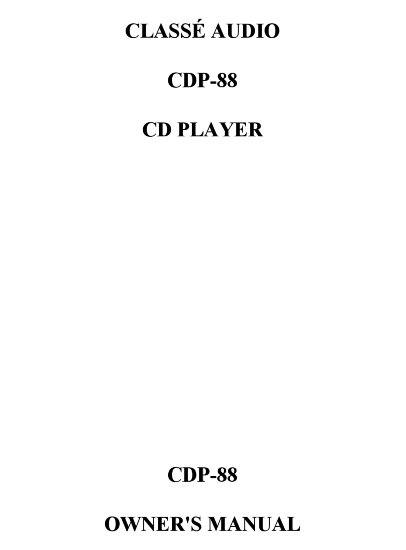 Classe Audio CDP-88 User manual