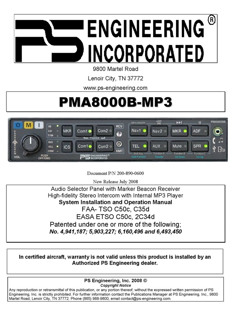 PS Engineering PMA8000B--MP3 User manual