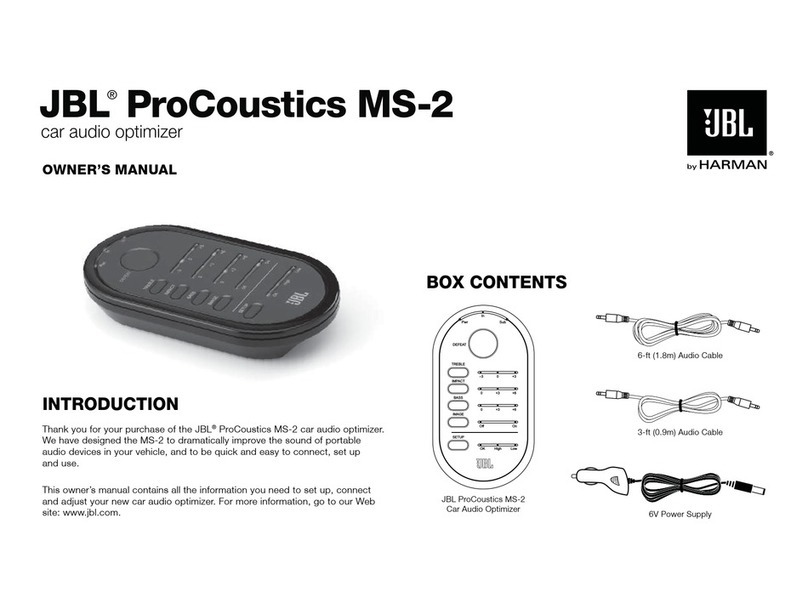 JBL ProCoustics MS-2 owner's manual