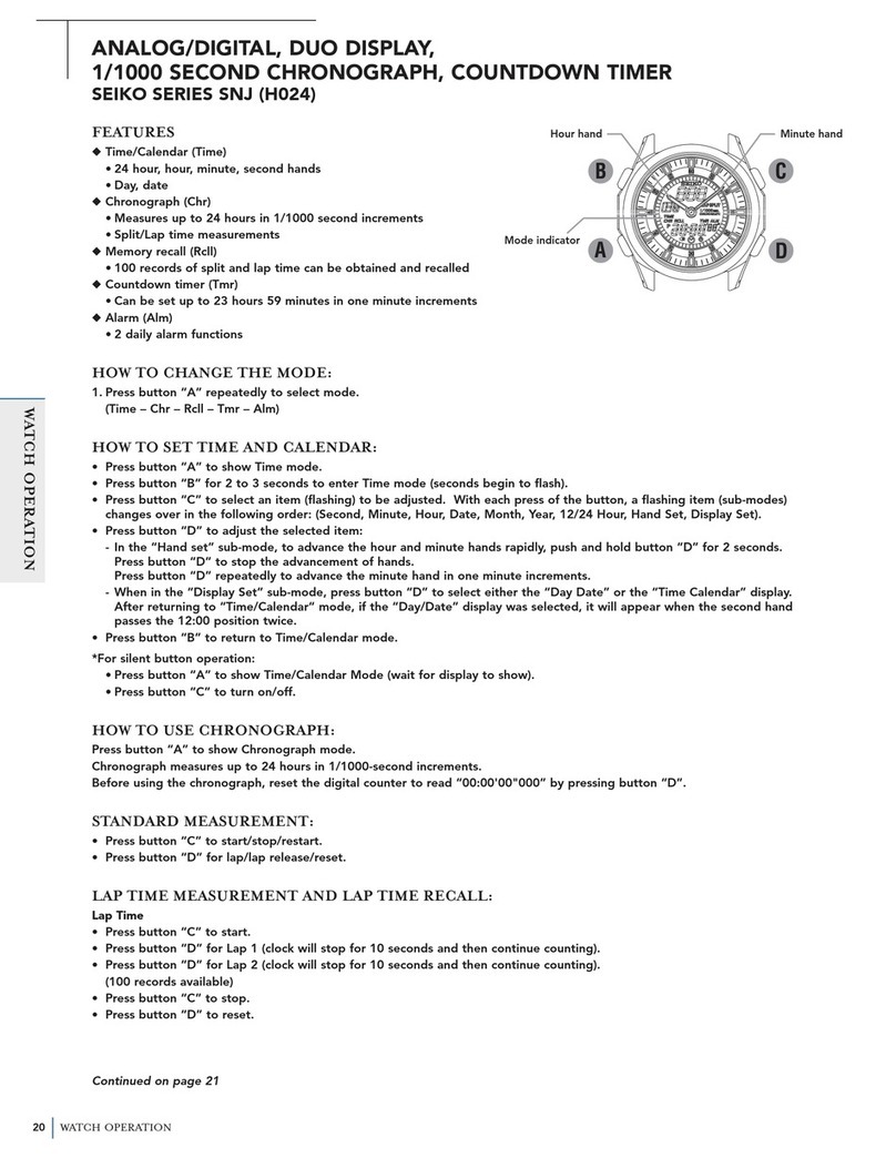 Seiko SNJ Series manual