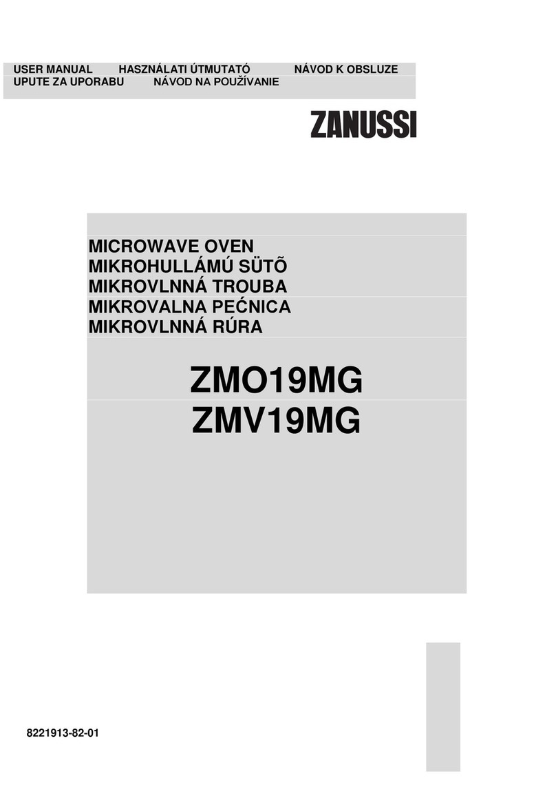 Zanussi ZMO19MG User manual Zanussi ZMO19MG User manual