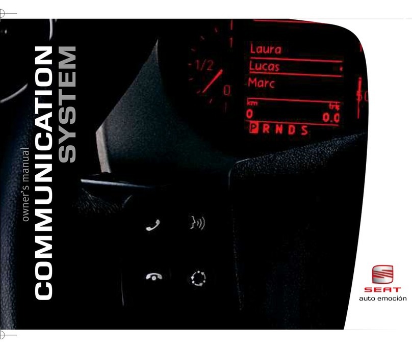 Seat COMMUNICATION SYSTEM owner's manual Seat COMMUNICATION SYSTEM owner's manual