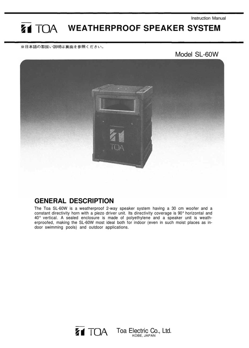 Toa SL-60W User manual